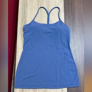 Lululemon Power Y Tank Top (Luon) Blue Size 8